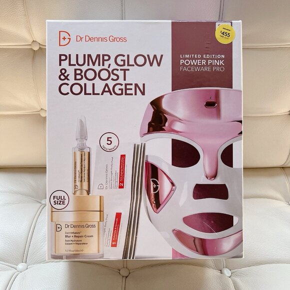 Dr. Dennis Gross Plump Glow Collagen Boost FaceWare Pro Mask Set Pink - Limited - Picture 2 of 15